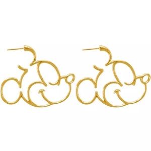 🌵4/$30 New Mickey Mouse Gold Hoop Earrings